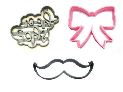 Sister Or Mister Gender Reveal Baby Shower Set Of 3 Cookie Cutters USA PR1207