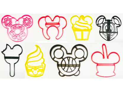 Mickey and Minnie Snack Inspired Food Set of 8 Cookie Cutter USA PR1443