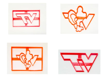 Virginia Tech University VT Hokies Set of 4 Cookie Cutters Made in USA PR1521