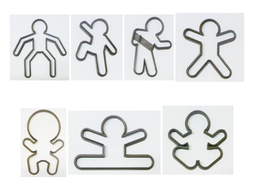 Action Ninjabread Gingerbread Men Set of 7 Cookie Cutters USA PR1438