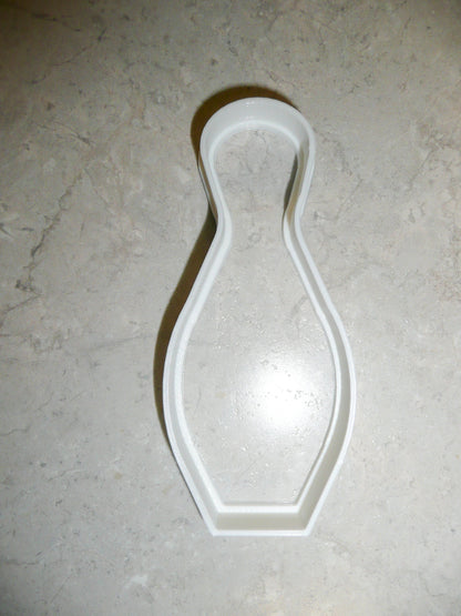 6x Bowling Pin Outline Fondant Cutter Cupcake Topper 1.75 IN USA FD256