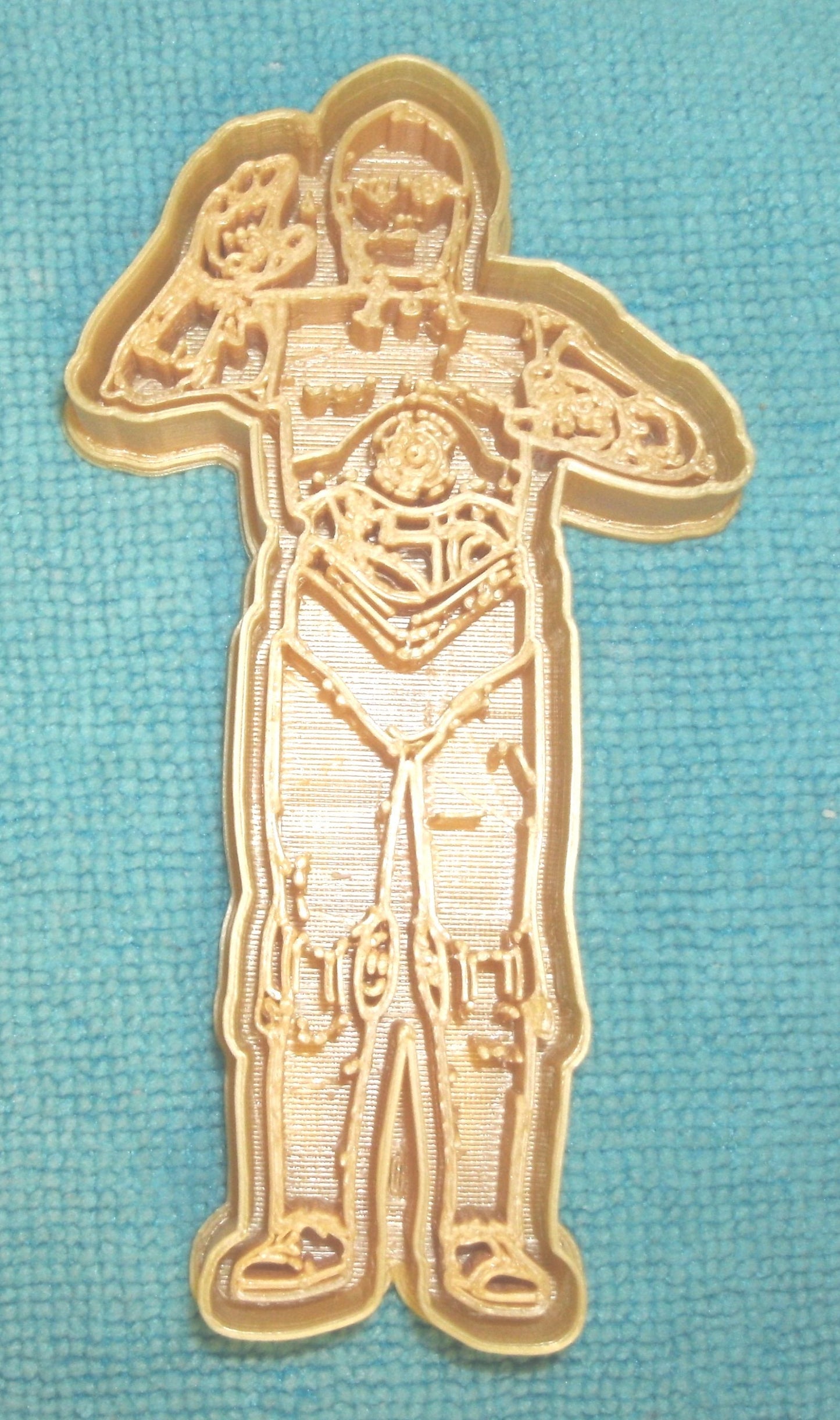 6x C-3PO Droid Fondant Cutter Cupcake Topper Size 1.75" USA FD750