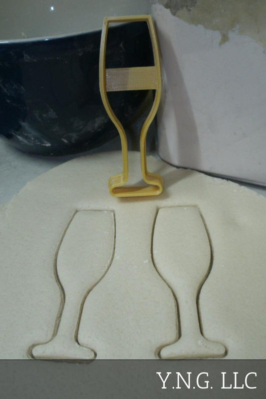 Champagne Sparkling Wine Cocktail Toasting Glass Cookie Cutter Made in USA PR560