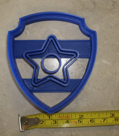 Chase Badge Shield Pup Tag Paw Patrol Cookie Cutter Made In USA PR657