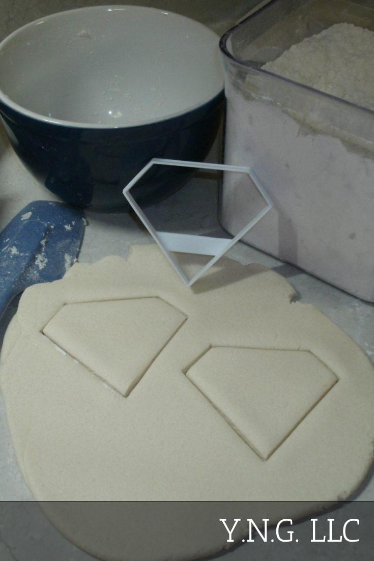 Diamond Cut Outline Gemstone Gem Crystal Mineral Jewel Cookie Cutter USA PR2686