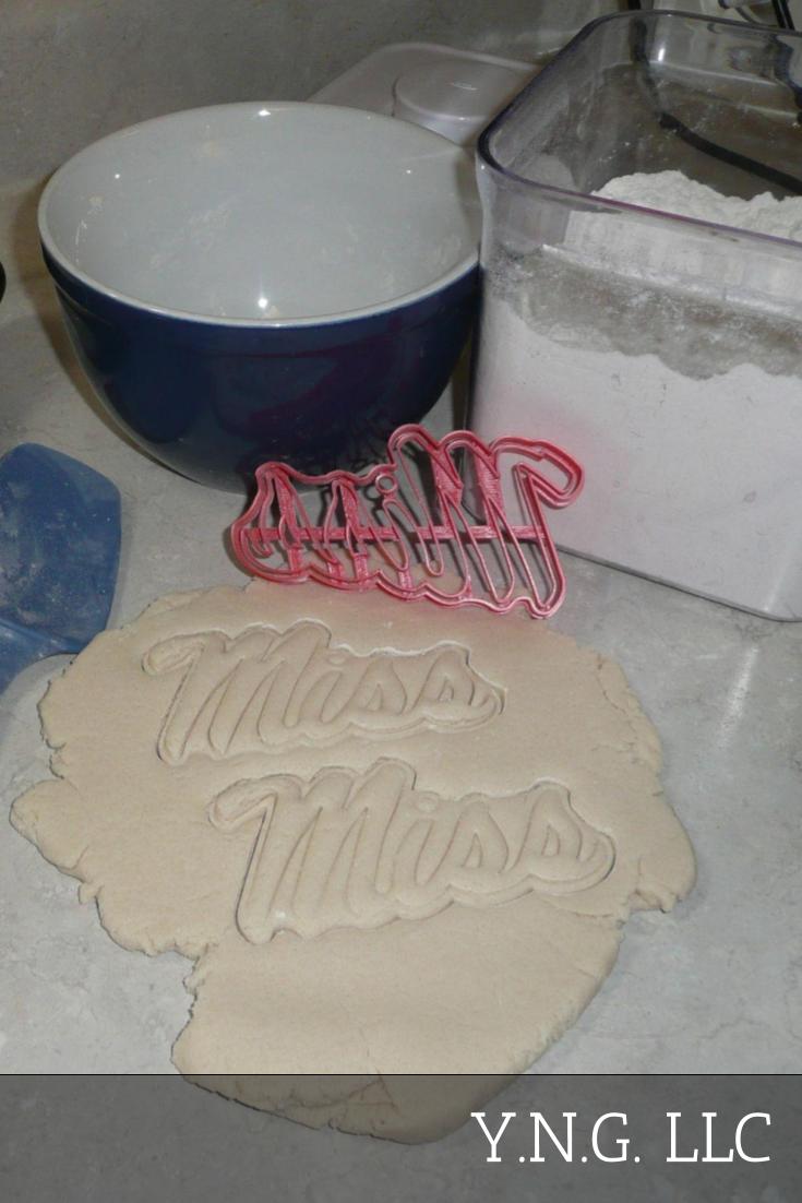 Ole Miss University Of Mississippi Athletics Set Of 3 Cookie Cutters USA PR1316