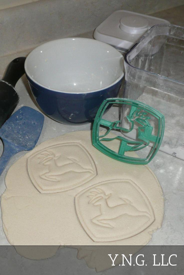 John Deere Logo Farm Tractor Heavy Equipment Cookie Cutter USA PR2990