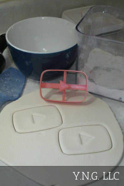 YouTube Themed Symbol Videos Music How To Cookie Cutter Made in USA PR2955