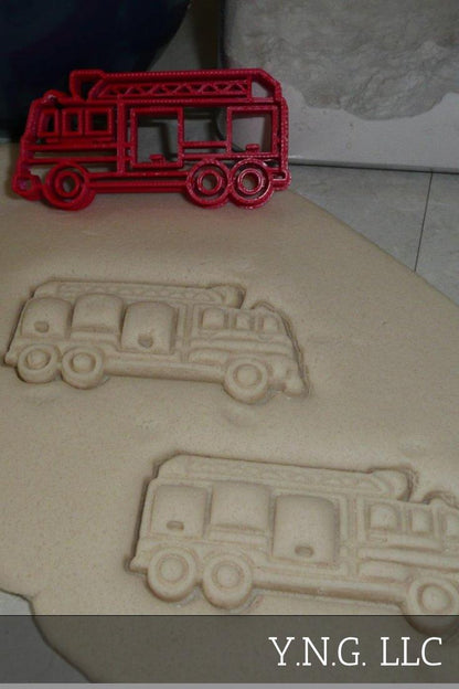 Firefighter Fireman Detailed Fire Truck Set Of 4 Cookie Cutters USA PR1397