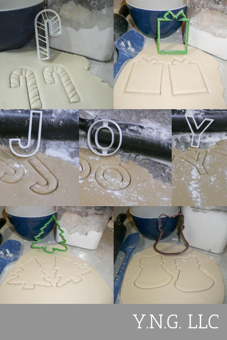 Joy J O Y Christmas Tree Holiday Winter Set Of 7 Cookie Cutters USA PR1190