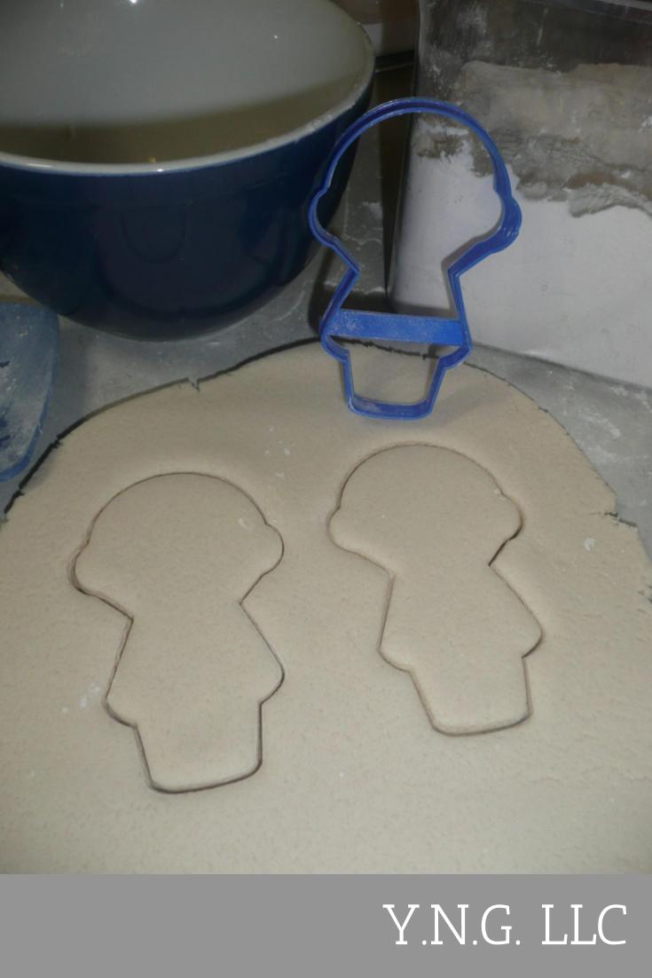 Boy Body With Round Head Outline Vintage Kid Toy Design Cookie Cutter USA PR3070