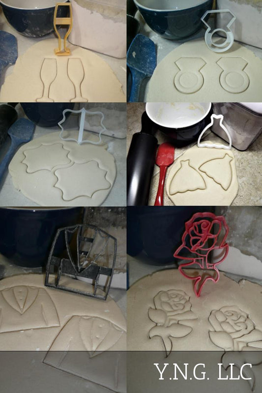 Bachelor Bachelorette TV Show Series Rose Set Of 6 Cookie Cutters USA PR1341