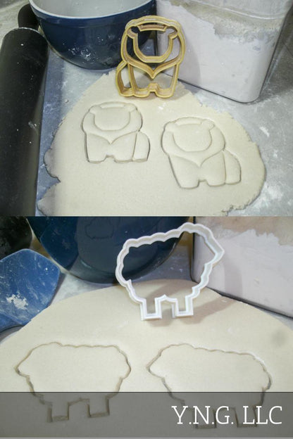 Lion And Lamb Sheep Biblical Church Animals Set Of 2 Cookie Cutters USA PR1182