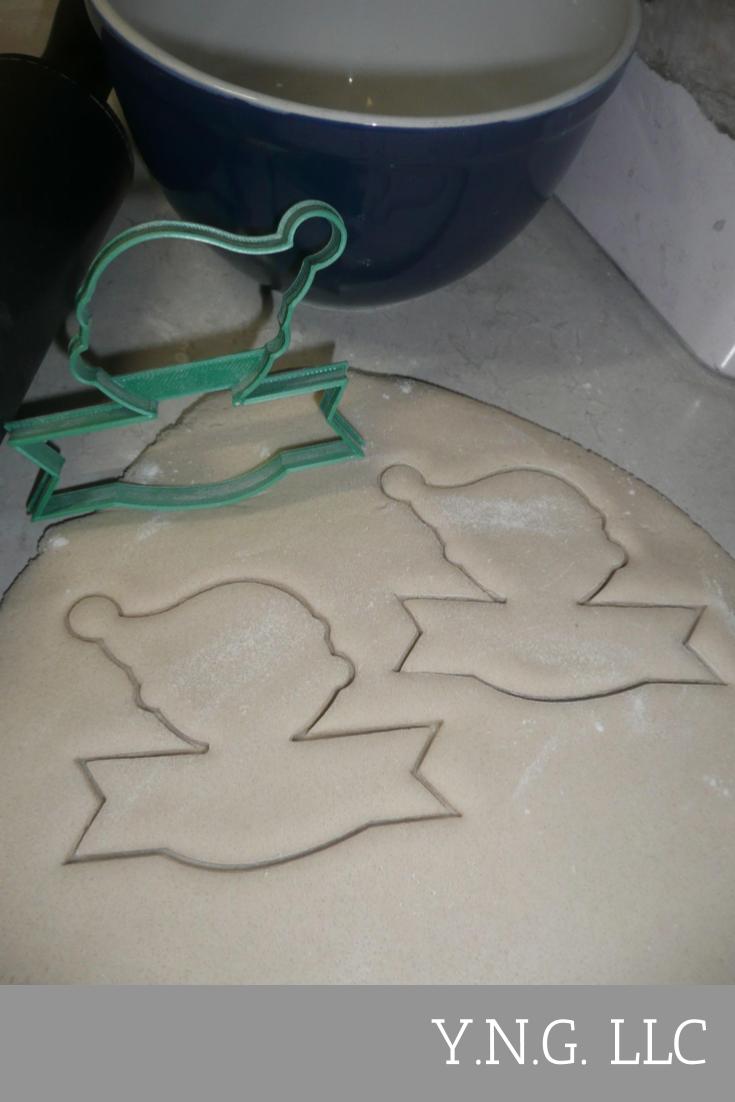 Elf Face Outline With Banner Santa Helper Christmas Cookie Cutter USA PR3033