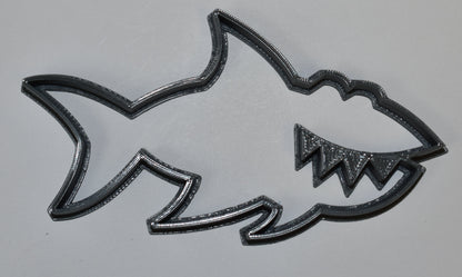 6x Shark Ocean Predator Fondant Cutter Cupcake Topper Size 1.75 Inch USA FD595