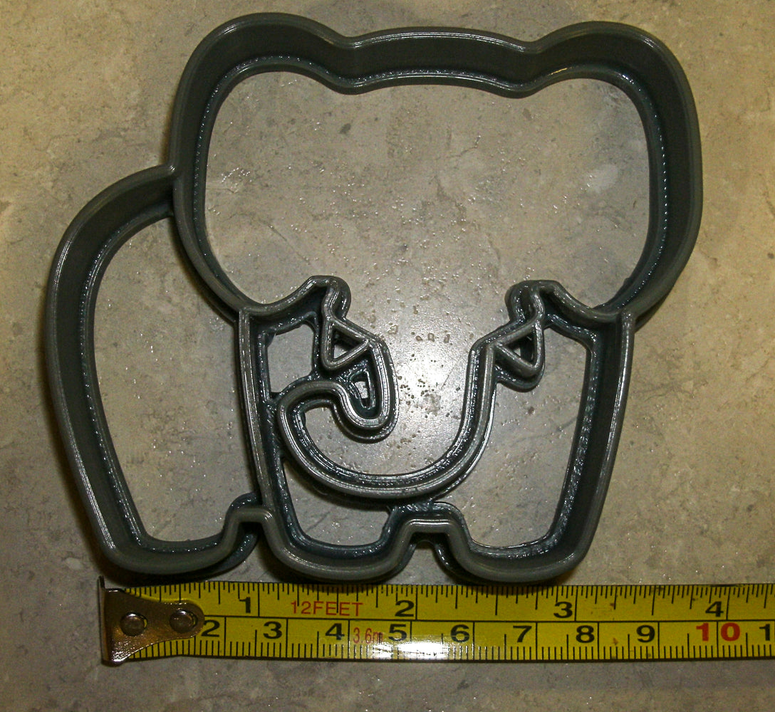 Elephant With Trunk Tusk Safari Animal Cookie Cutter Made In USA PR879