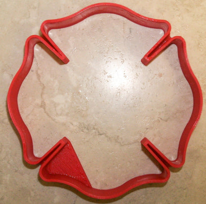 6x Fire Department Logo Fondant Cutter Cupcake Topper 1.75" USA FD911