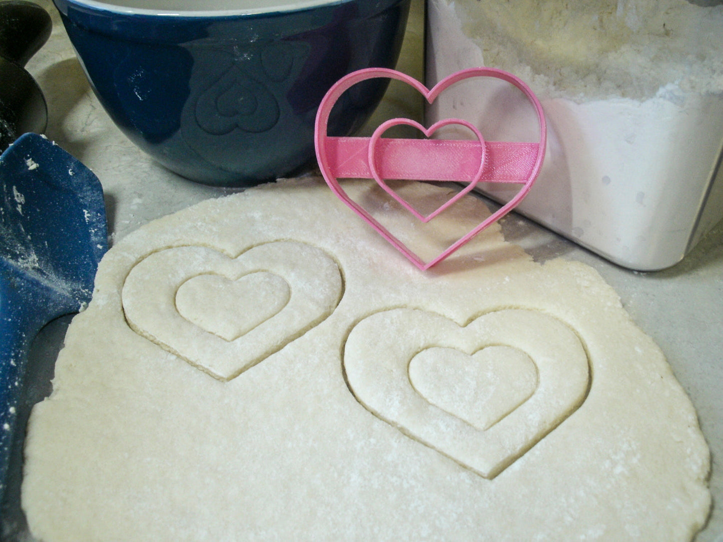 Double Heart Love Bridal Shower Wedding Anniversary Cookie Cutter USA PR301