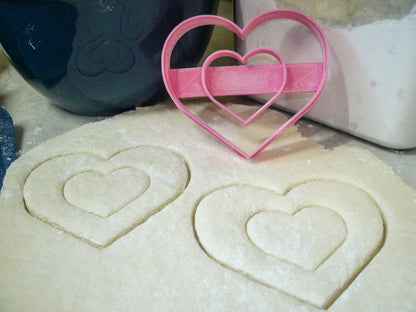 Double Heart Love Bridal Shower Wedding Anniversary Cookie Cutter USA PR301