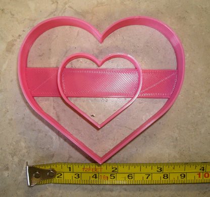 Double Heart Love Bridal Shower Wedding Anniversary Cookie Cutter USA PR301