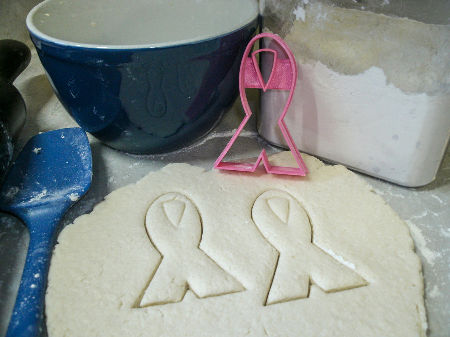 Ribbon Cancer Awareness Cookie Cutter Made In USA PR316