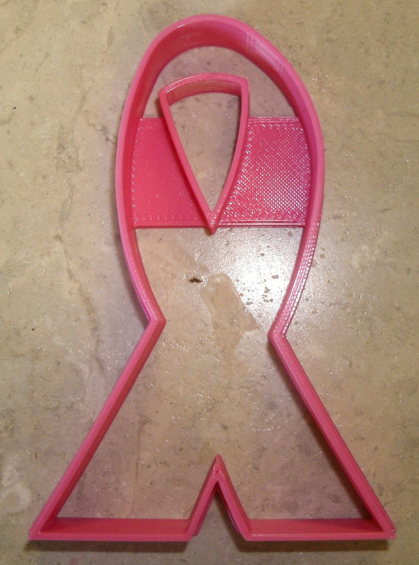 6x Ribbon Cancer Awareness Fondant Cutter Cupcake Topper Size 1.75" USA FD316