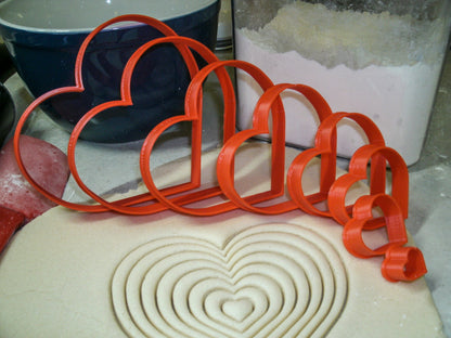 Ascending Hearts Love Geometry Shape Set Of 8 Cookie Cutters Made In USA PR901