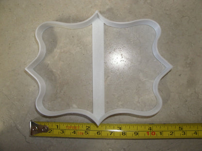 Frame Plaque Fancy Decorative Outline Rectangle Shape Cookie Cutter USA PR2958