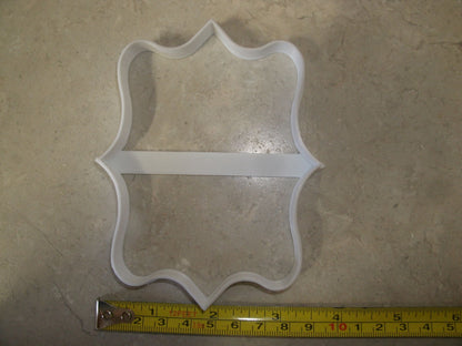 Frame Plaque Fancy Decorative Outline Rectangle Shape Cookie Cutter USA PR2958