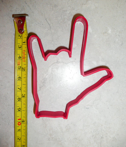 I Love You ASL Sign Language Valentines Day Cookie Cutter Made in USA PR211