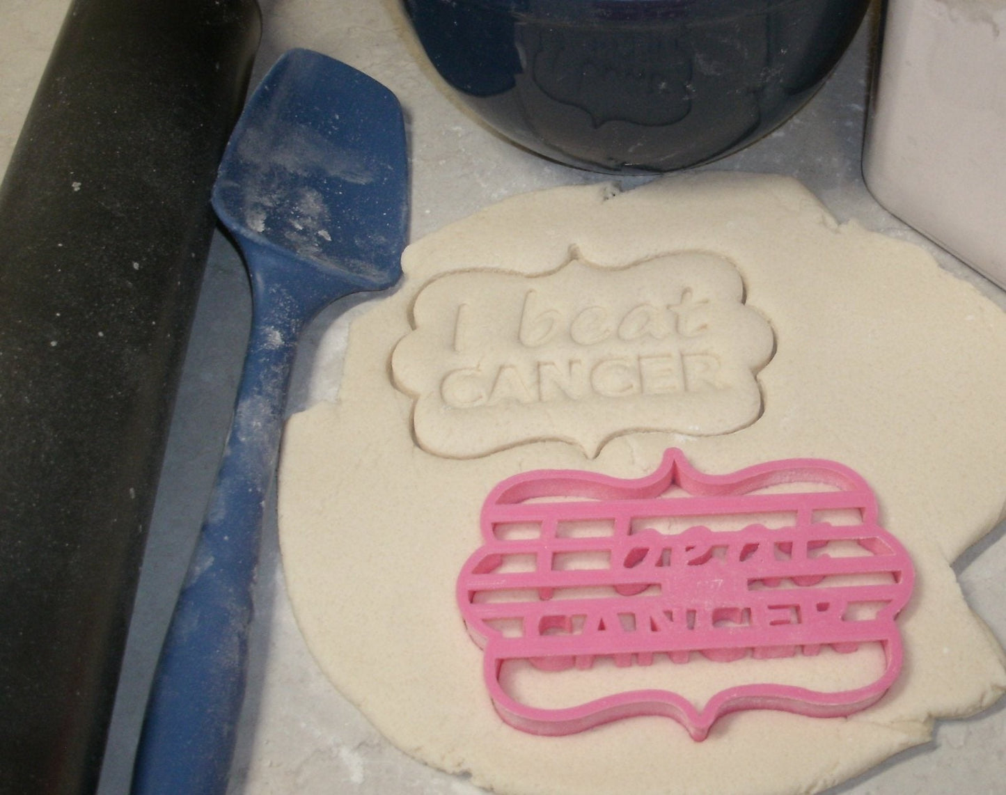 I Beat Cancer Survivor Remission Celebration Cookie Cutter Made in USA PR727