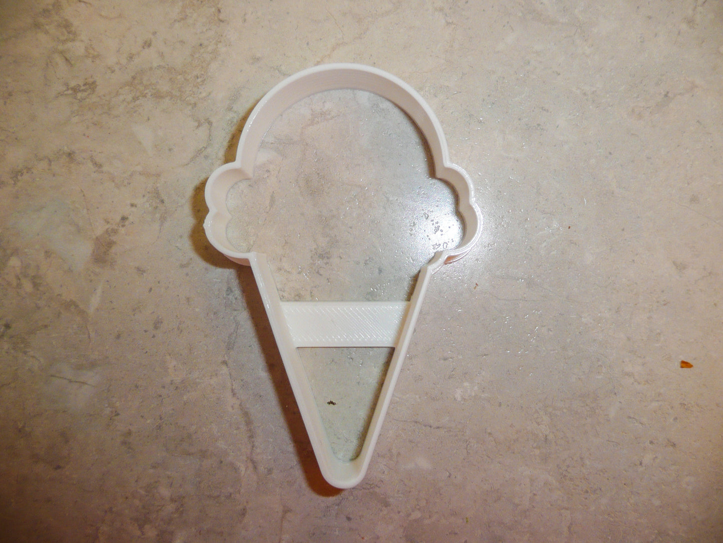 Ice Cream One Scoop Waffle Cone Outline Cookie Cutter Made In USA PR922