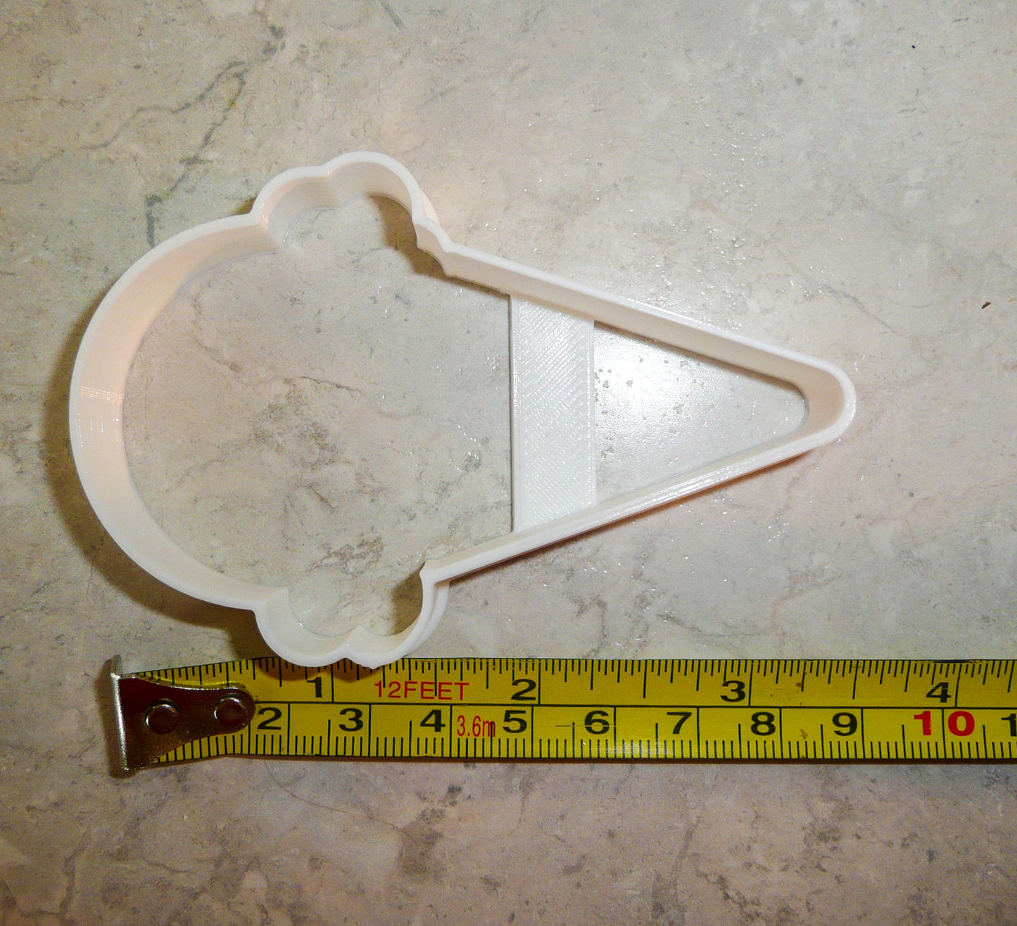 Ice Cream One Scoop Waffle Cone Outline Cookie Cutter Made In USA PR922