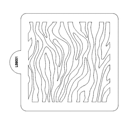 Zebra Print Pattern Stencil for Cookies or Cakes USA Made LS9001