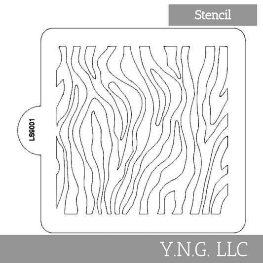 Zebra Print Pattern Stencil for Cookies or Cakes USA Made LS9001