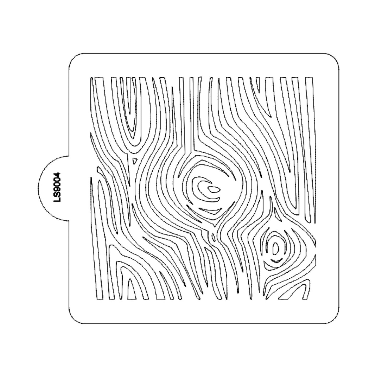 Wood Grain Pattern Stencil for Cookies or Cakes USA Made LS9004