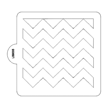 Chevron Zig Zag Pattern Stencil for Cookies or Cakes USA Made LS9005