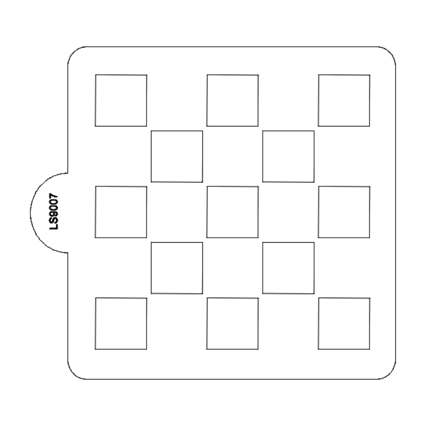 Checkerboard Pattern Stencil for Cookies or Cakes USA Made LS9007