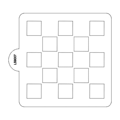 Checkerboard Pattern Stencil for Cookies or Cakes USA Made LS9007