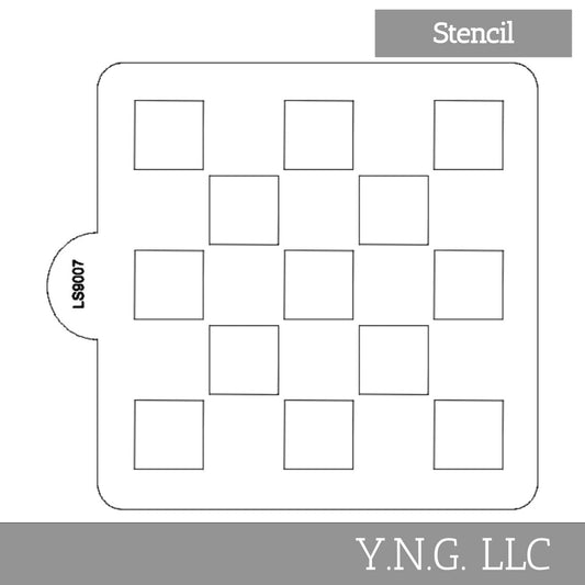 Checkerboard Pattern Stencil for Cookies or Cakes USA Made LS9007