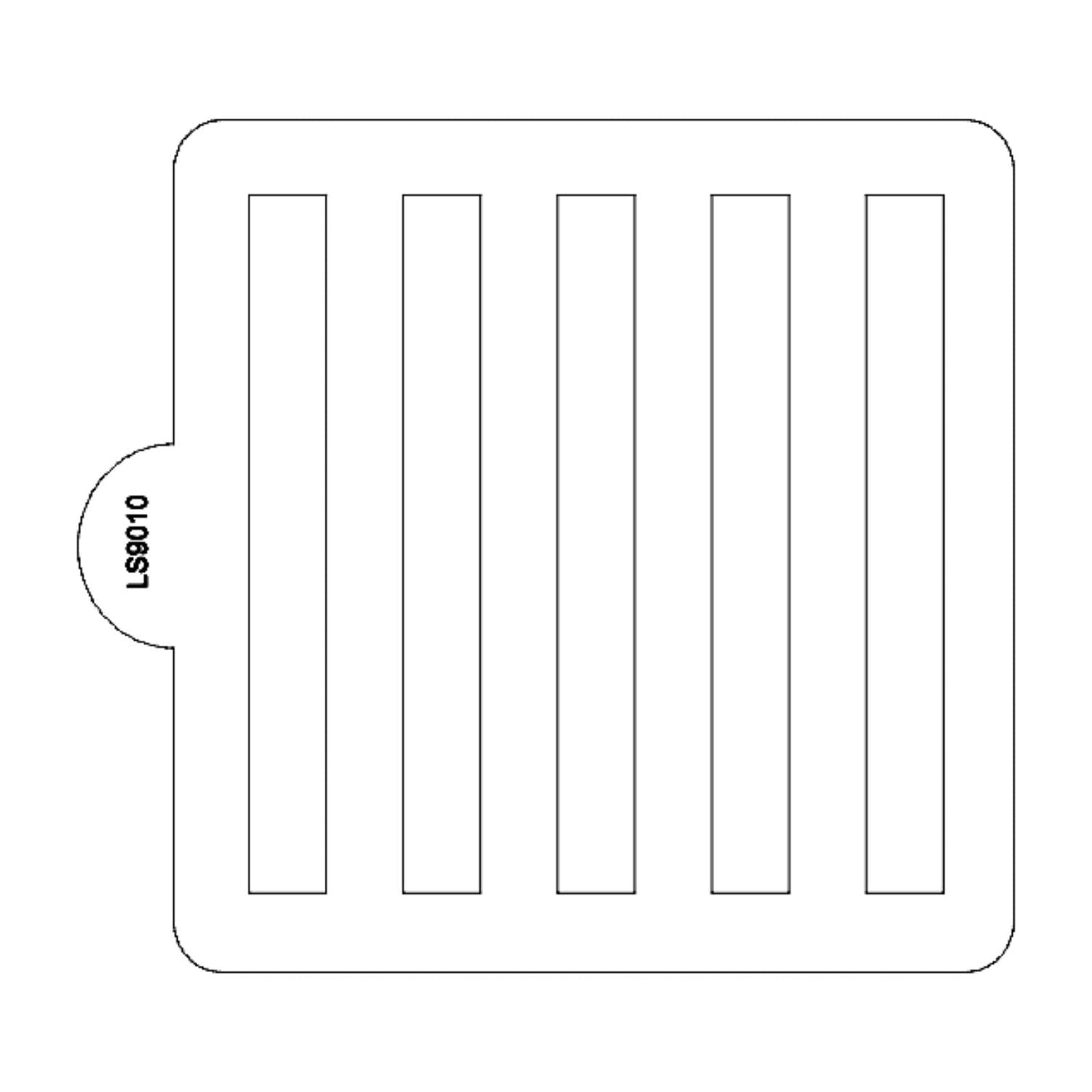 Stripe 0.5 Inch Pattern Stencil for Cookies or Cakes USA Made LS9010