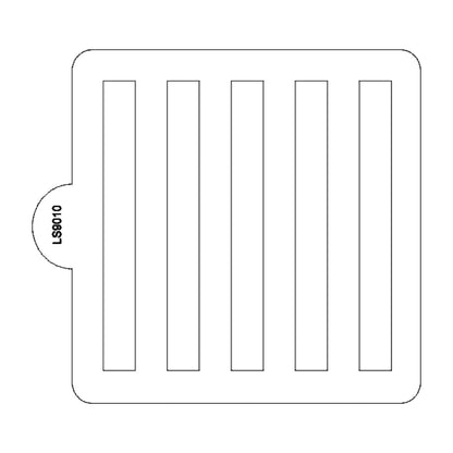 Stripe 0.5 Inch Pattern Stencil for Cookies or Cakes USA Made LS9010