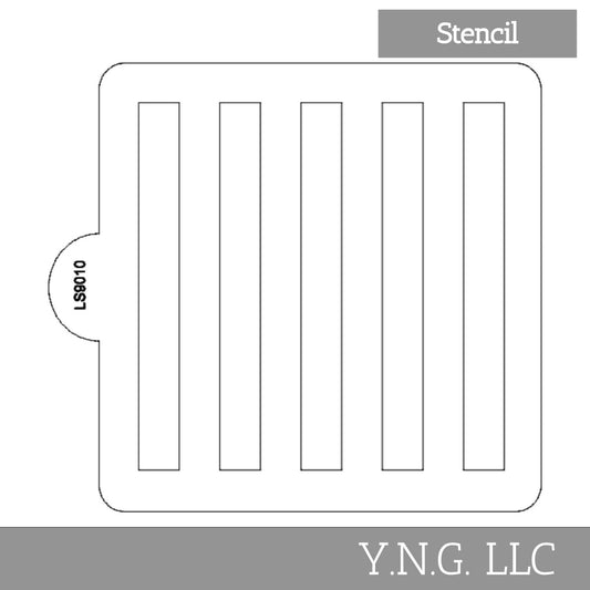 Stripe 0.5 Inch Pattern Stencil for Cookies or Cakes USA Made LS9010