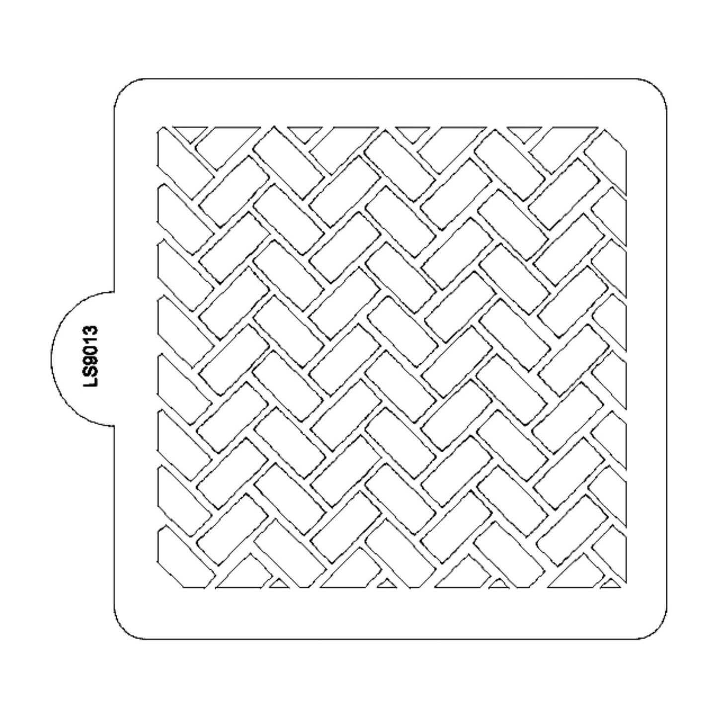 Brick Cobblestone Pattern Stencil for Cookies or Cakes USA Made LS9013