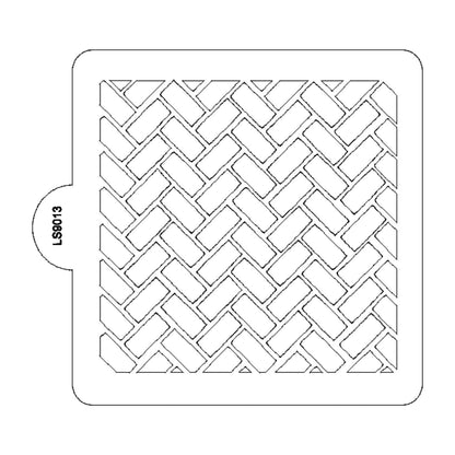 Brick Cobblestone Pattern Stencil for Cookies or Cakes USA Made LS9013