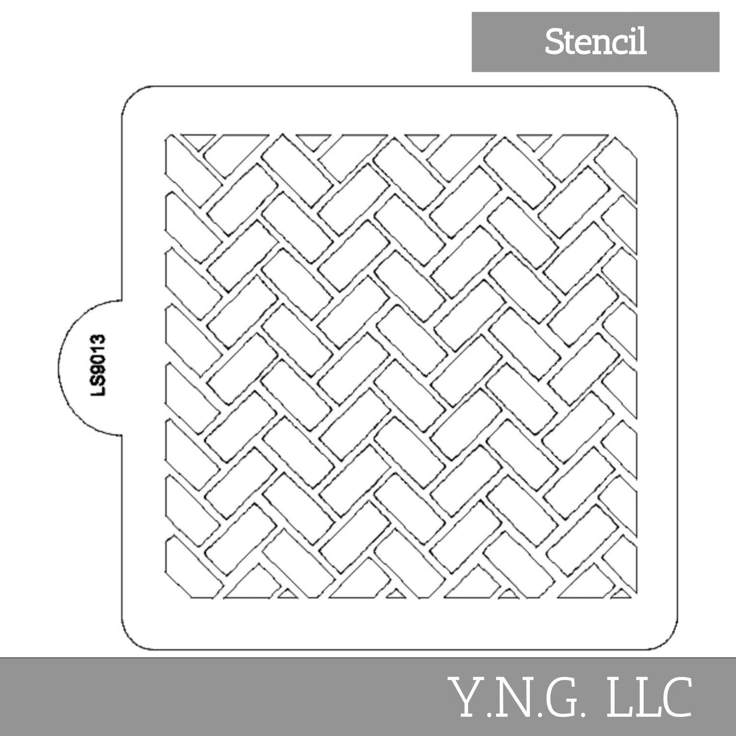 Brick Cobblestone Pattern Stencil for Cookies or Cakes USA Made LS9013