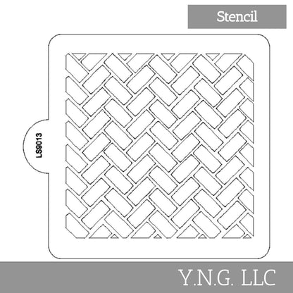 Brick Cobblestone Pattern Stencil for Cookies or Cakes USA Made LS9013