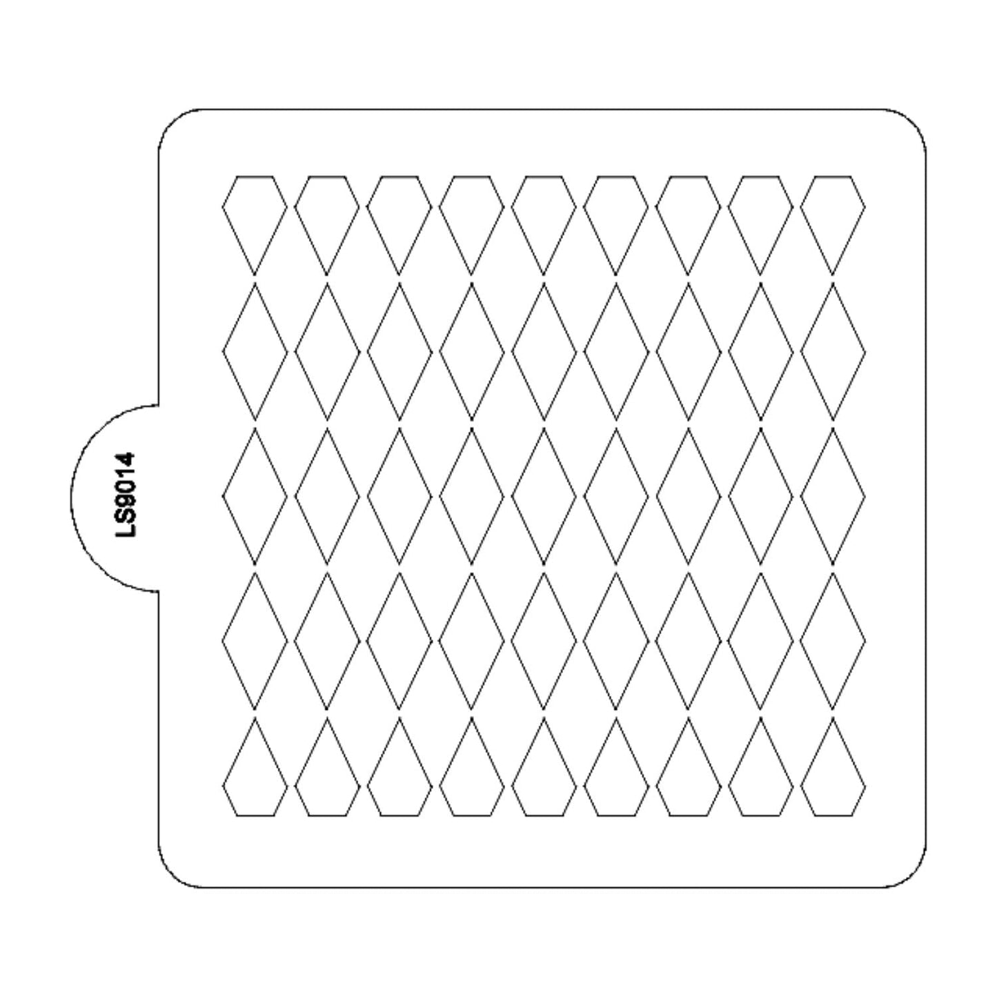 Diamond Argyle Pattern Stencil for Cookies or Cakes USA Made LS9014