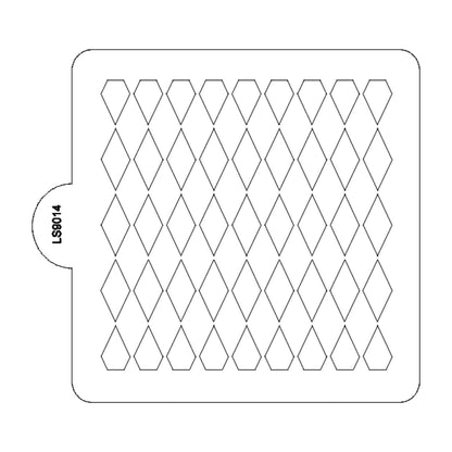 Diamond Argyle Pattern Stencil for Cookies or Cakes USA Made LS9014