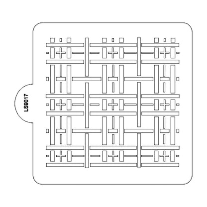 Plaid Tartan Pattern Stencil for Cookies or Cakes USA Made LS9017